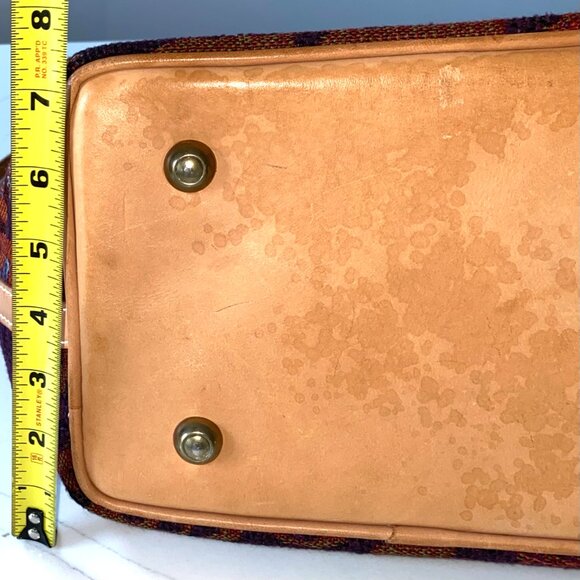 Tapestry Bucket Hobo Bag Leather 2 Detachable Leather Straps: Handle/Crossbody - Picture 8 of 12